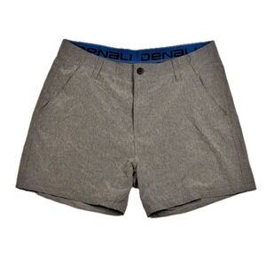 Denali Mens Hybrid Performance Shorts Heather Grey Size 32 Quick Dry Stretch